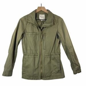 Madewell Utility Cargo Jacket Fleet Passage Olive Army Green Womens Size S